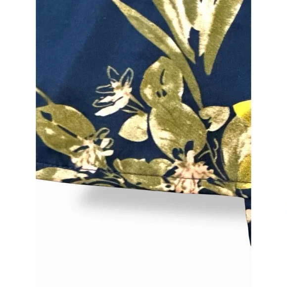 Lulus Y2K Blue Floral Slip Dress XL Spaghetti Strap Maxi Retro 90s Glam Slit - Picture 8 of 13